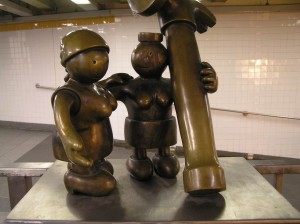 tom otterness, life underground sculptures