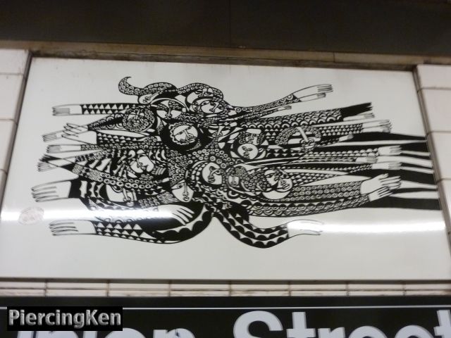 union street, subway station art