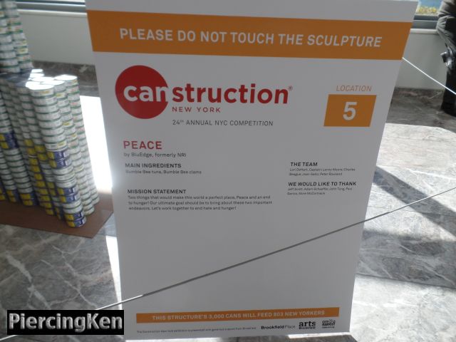 canstruction new york 2016, construction, construction new york, brookfield place