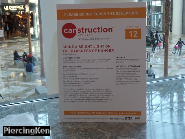 canstruction new york 2016, construction, construction new york, brookfield place