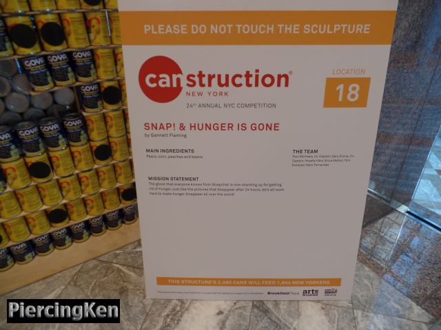 canstruction new york 2016, construction, construction new york, brookfield place