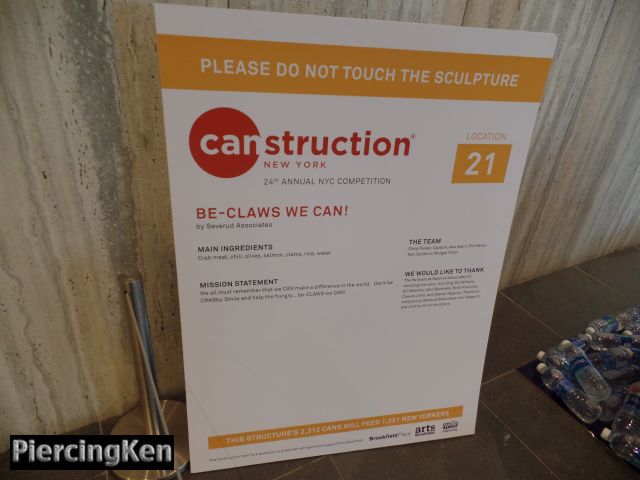 canstruction new york 2016, construction, construction new york, brookfield place