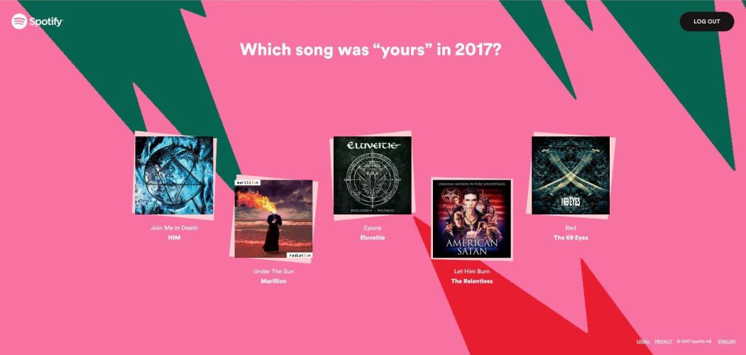 spotify, 2017 wrapped