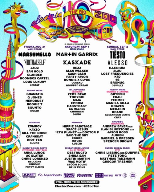 electric zoo the big 10, festival posters