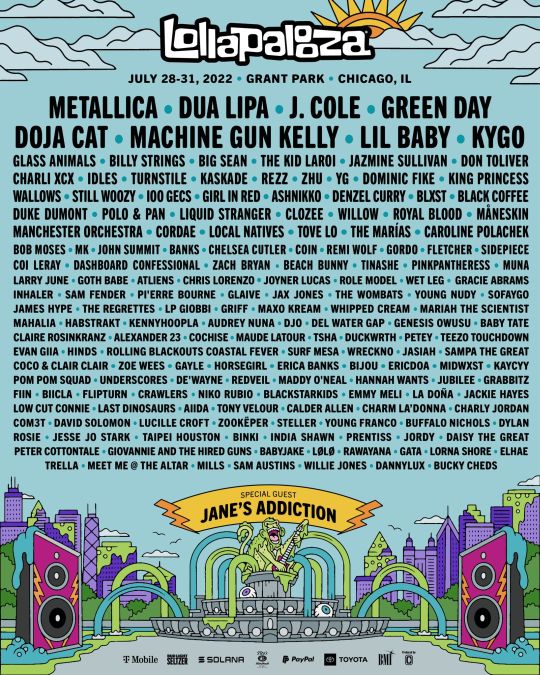 festival posters, promotional posters, lollapalooza, lollapalooza posters, lollapalooza 2022