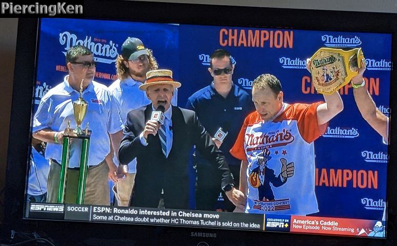 nathans famous hot dog eating contest