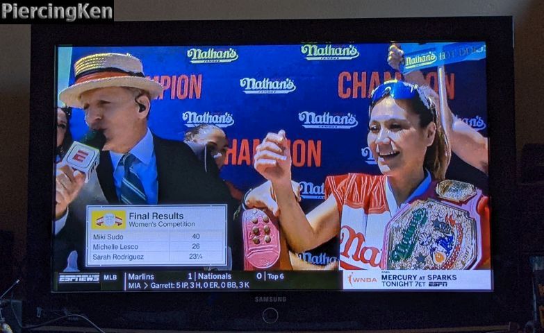 nathans famous hot dog eating contest